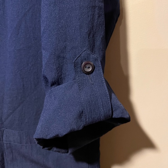 Allison Daley sz 12 Navy Blue Button-Up Top - Picture 3 of 5